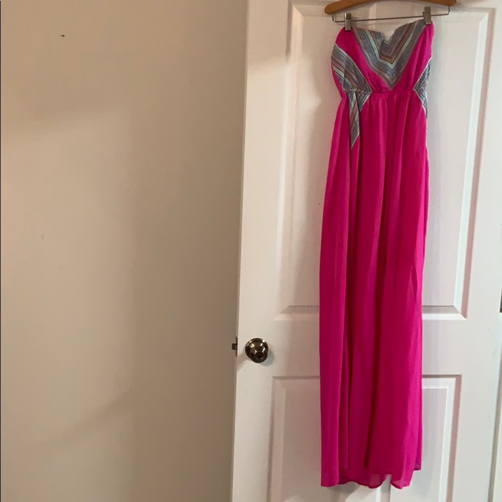 Pink maxi dress